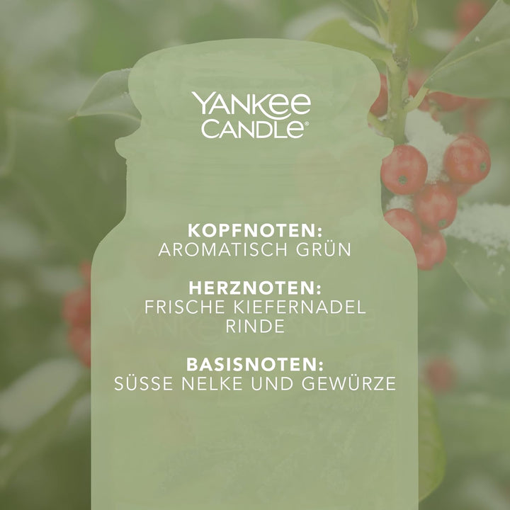 Yankee Candle Duftkerze im Glas (gross), Mistletoe, Kerze mit langer Brenndauer bis zu 150 Stunden,