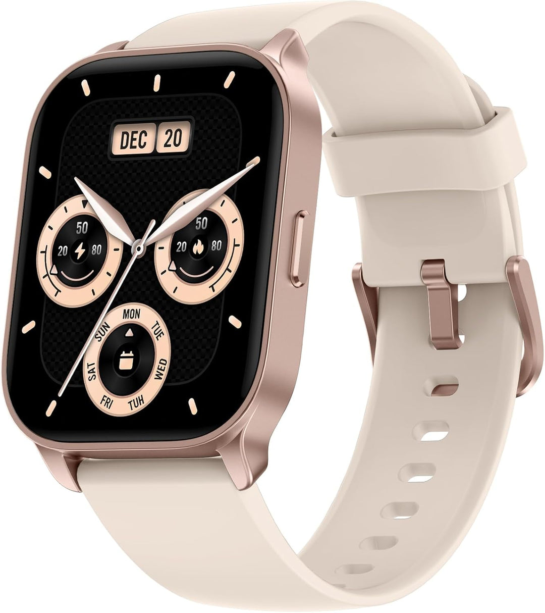 TOOBUR Smartwatch für Damen und Herren, Anrufe entgegennehmen/tätigen, Fitness-Tracker mit Herzfrequ