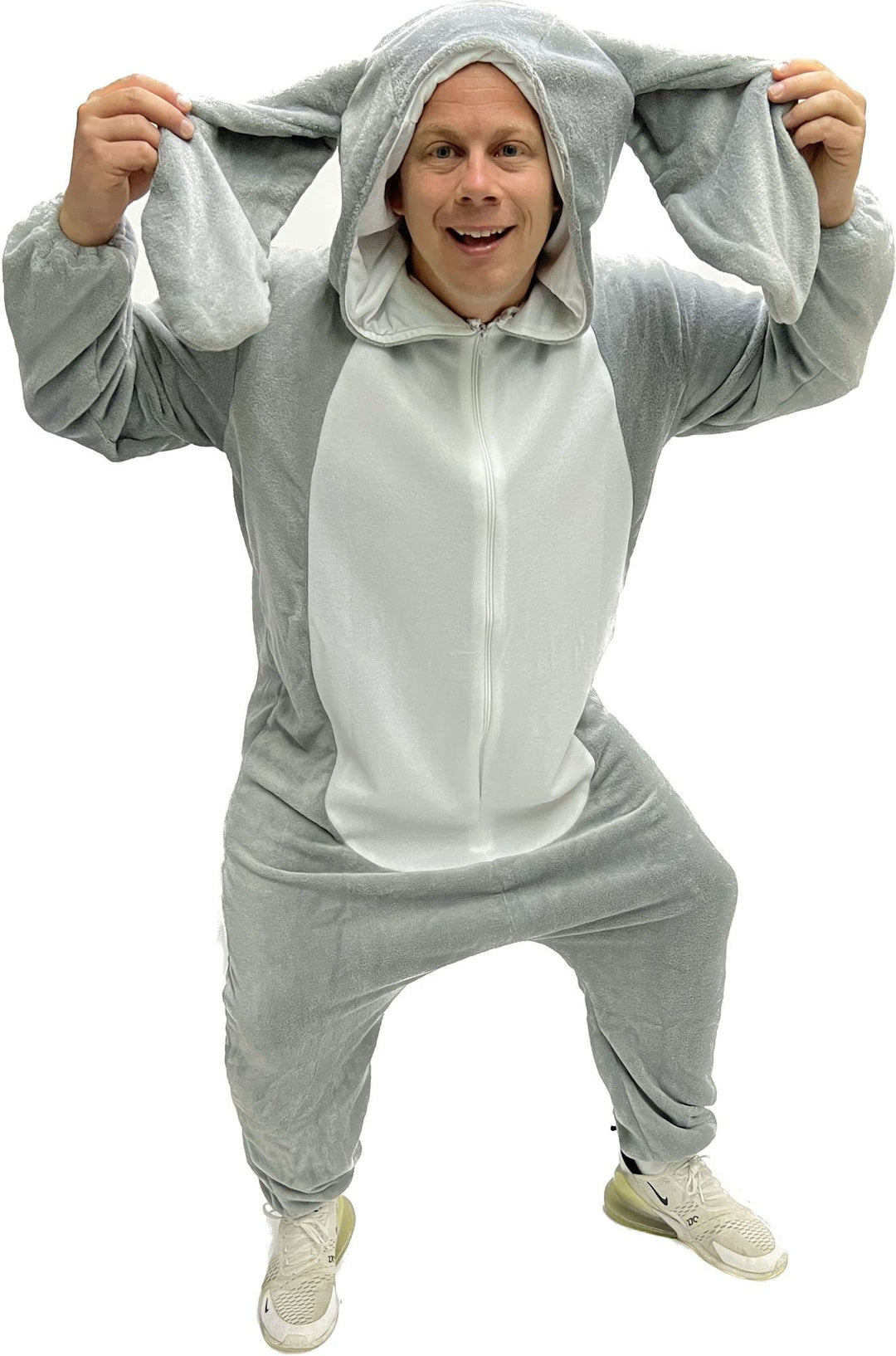 bad taste dieser Style macht geil graues Hasenkostüm für Erwachsene - Grösse S-XXL für Damen und Her