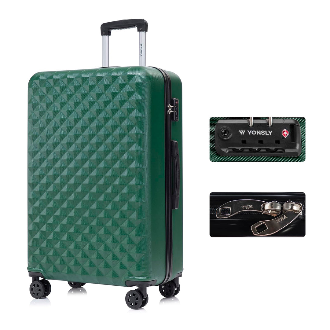 Premium Reisekoffer TSA-Schloss,YKK-Reissverschluss Hartschalen-Koffer Trolley Kabinenkoffer Rollkof
