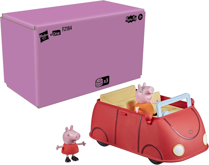 Peppa Pig Peppa's Adventures Peppa's Family Red Car Vorschulspielzeug, Sprach- und Soundeffekte, ink