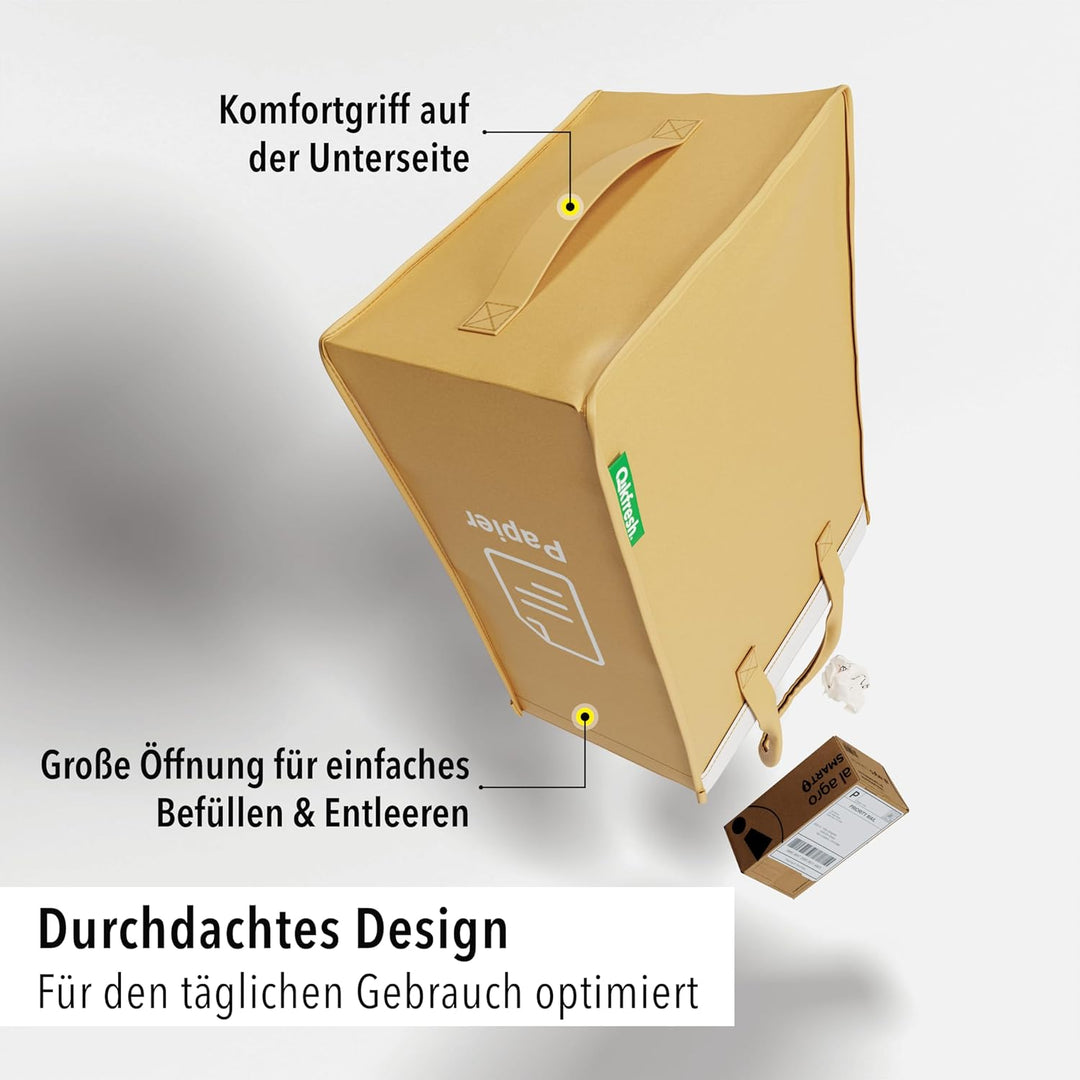 qikfresh - Mülltrennsystem 3er Set | Abfalltrennsystem mit 3 Fächer zum Recycling von Altglas, Altpa