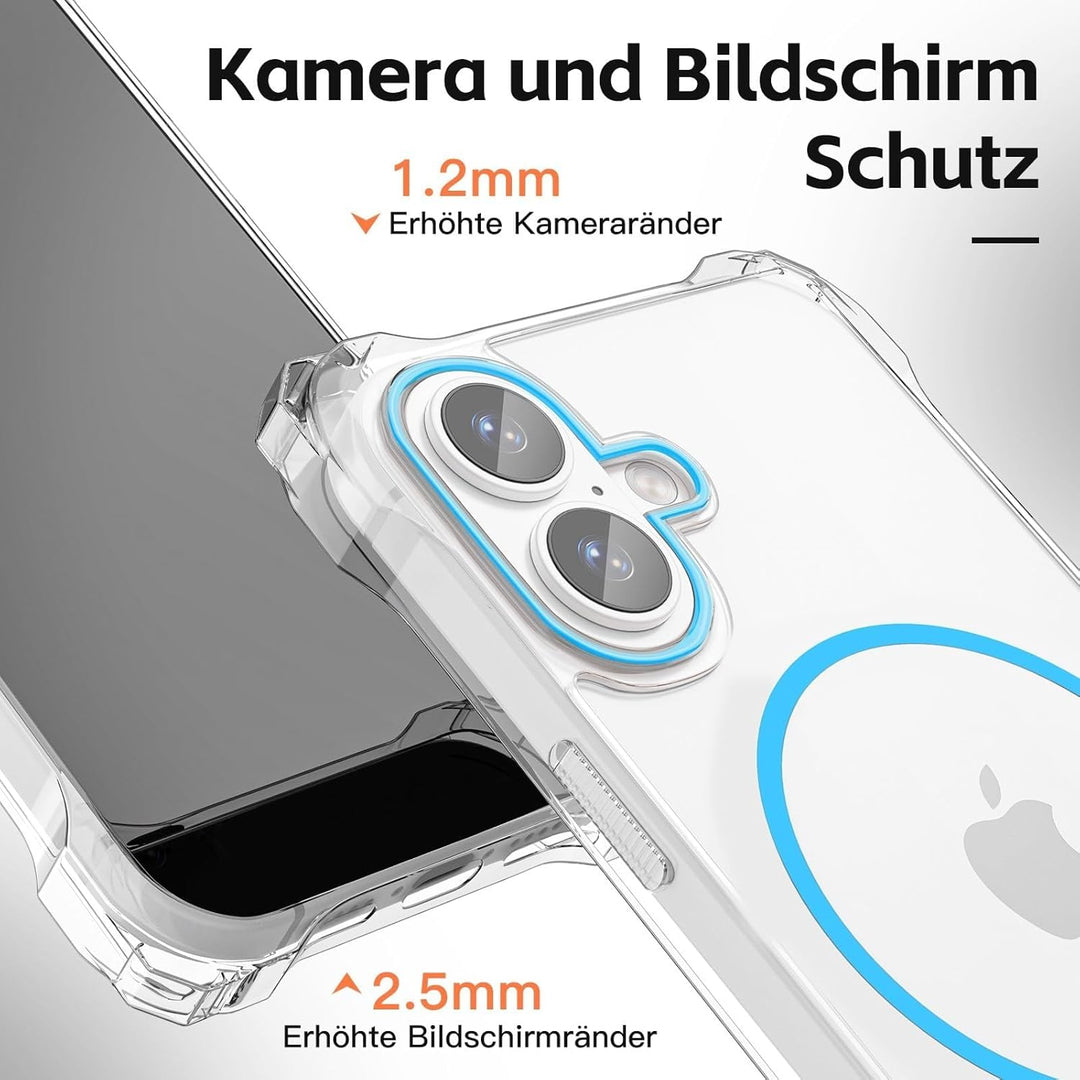 Handyband Abnehmbar für iPhone 17 Hülle mit Band, Langes Band zum Umhängen & Kurzkordel für Handgele