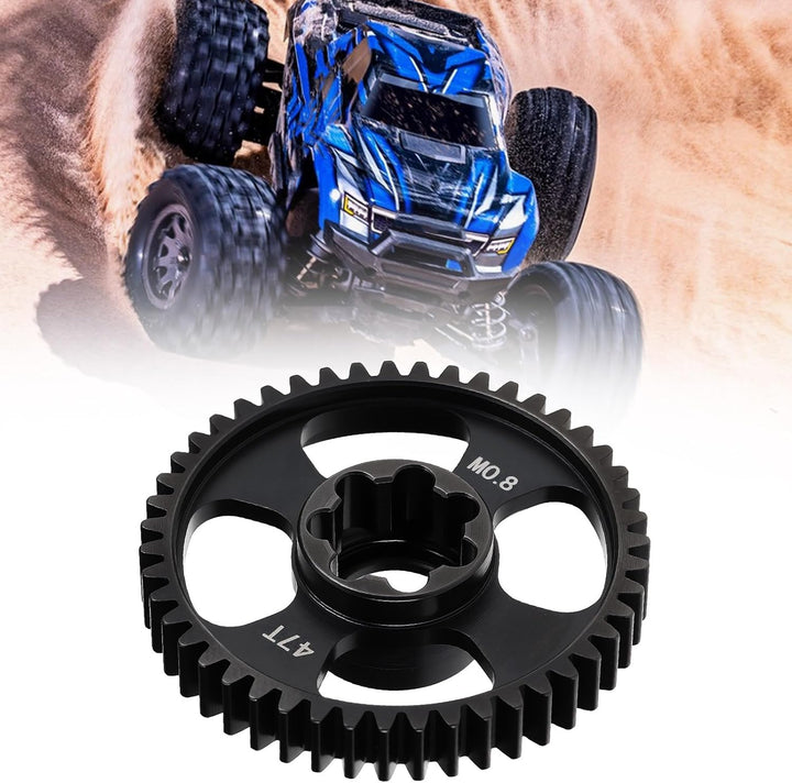 ECSiNG Hauptzahnrad aus Kohlenstoffstahl 0,8 Modul 47 Zähne 10756 Kompatibel mit TRAXXASs Mini Maxx