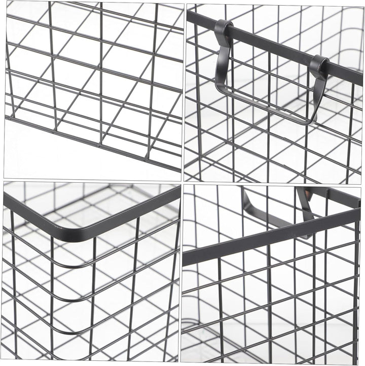 Toyvian Grosser Holzkorb Metall Brennholzhalter mit Griff Eisen Kaminholzkorb für Praktische Aufbewa