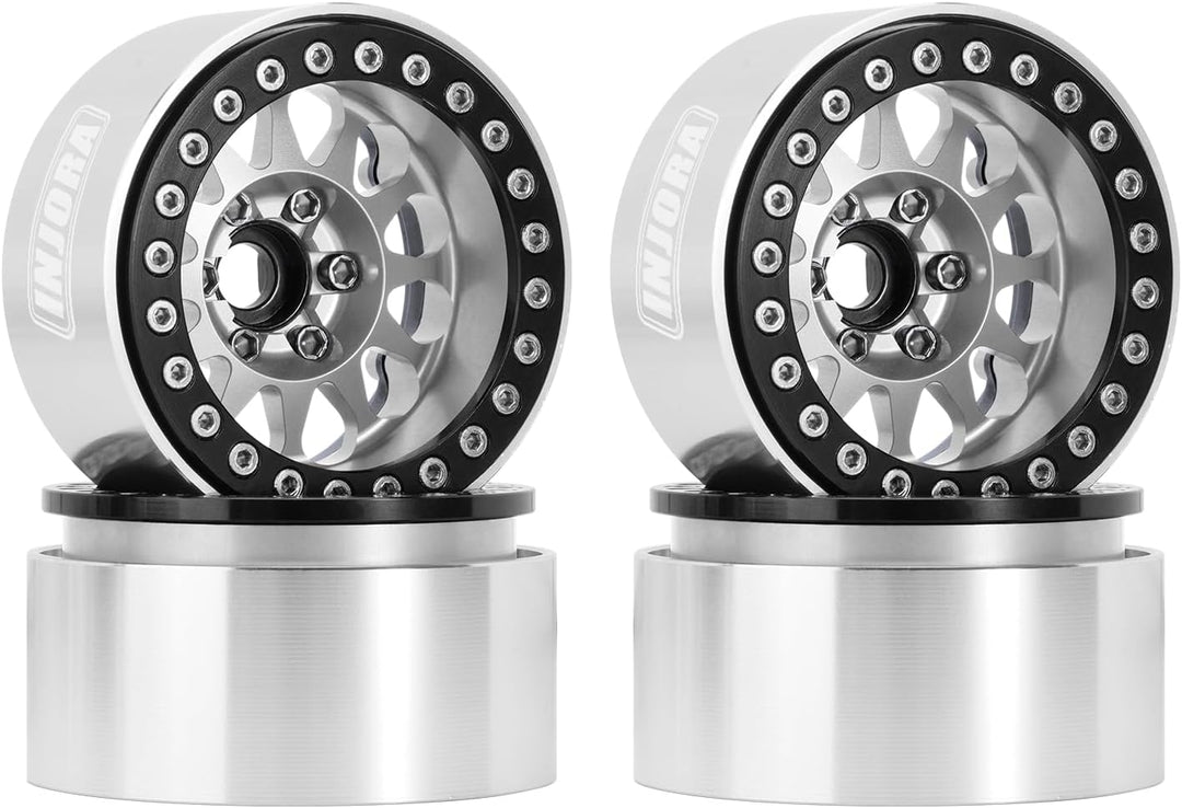 INJORA 1.9 Beadlock Felge Negativ Offset 10,4mm CNC Aluminium Rad für TRX4 SCX10 Gen8 VS4-10 1/10 RC