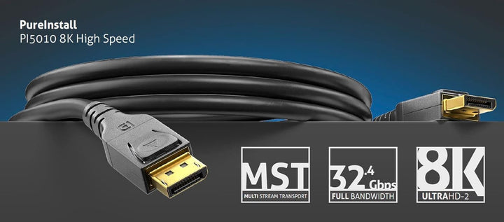 PureLink PI5010-010 DisplayPort 1.4 Kabel, 8K, 4320p, (DisplayPort Stecker auf DisplayPort Stecker),