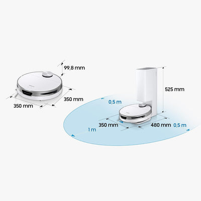 Samsung Jet Bot+ VR30T85513W/WA Saugroboter, 5 W Saugleistung, 0,3 ℓ, Clean Station, LIDAR Sensor, S