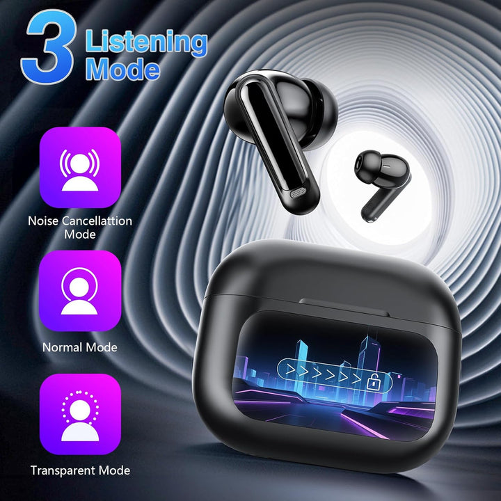 Touchscreen Bluetooth Kopfhörer, 2026 In Ear Kopfhörer Kabellos Bluetooth 5.4 mit ANC+ENC Noise Canc