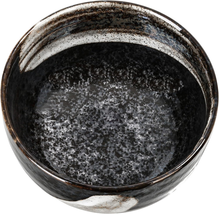 Original japanische Matchaschale HAKE-TENMOKU in Geschenkbox Porzellan Matcha Schale Ø 12,8 cm, H 7