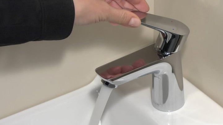 hansgrohe Wasserhahn Talis E (Armatur mit Auslauf Höhe 80mm und Zugstangen-Ablaufgarnitur) Chrom Chr