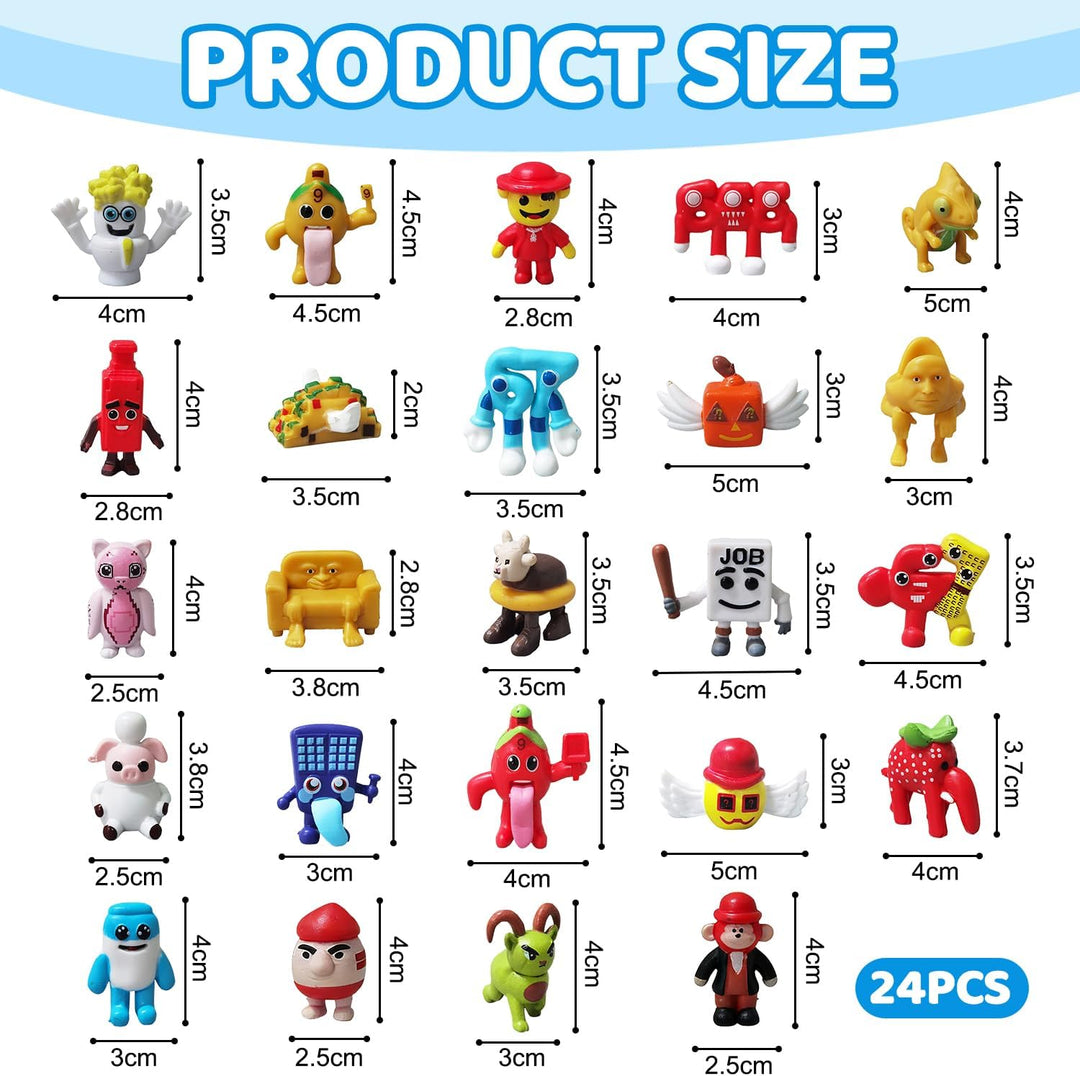 Steal a Brainrot Spielfiguren Puppenfiguren, 24pcs Mini Steal a Brainrot Figuren Set, Steal a Brainr