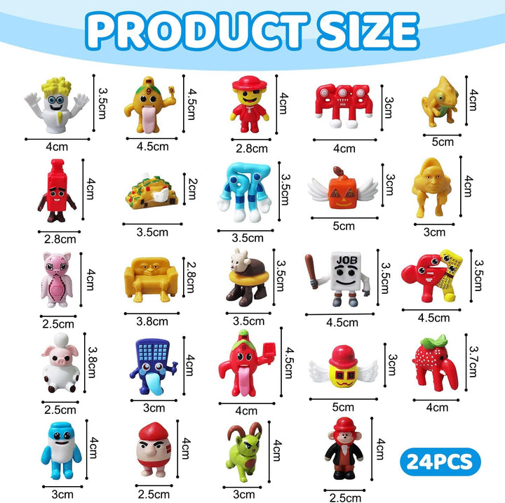 Steal a Brainrot Spielfiguren Puppenfiguren, 24pcs Mini Steal a Brainrot Figuren Set, Steal a Brainr