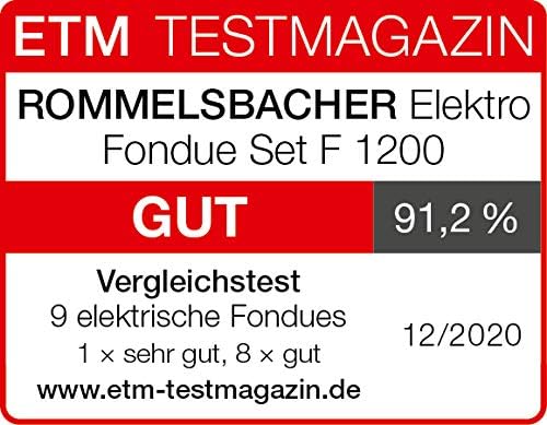 Rommelsbacher F 1200 Elektro Fondue Set, Edelstahl, 2.5
