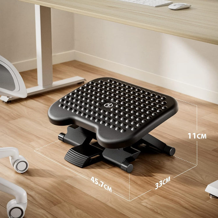 HUAUO Fussstützen, Fussstütze Schreibtisch 3 höhenverstellbar und winkelverstellbar, rutschfeste Fus