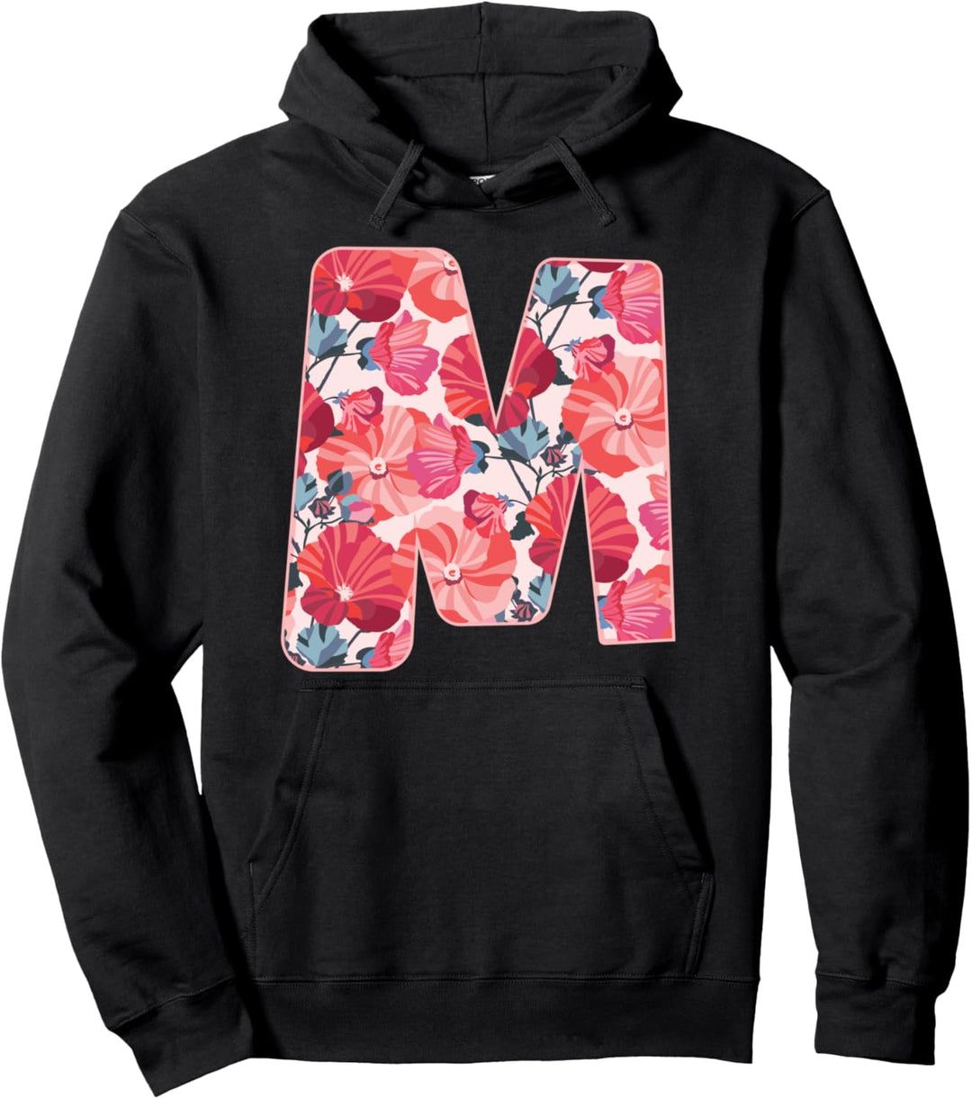 Buchstabe M Alphabet Vorname Konsonant Blume Garten Geschenk Pullover Hoodie