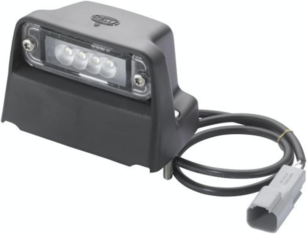 HELLA - Kennzeichenleuchte - LED - 24V - geschraubt/Anbau - Lichtscheibenfarbe: glasklar - Kabel: 20