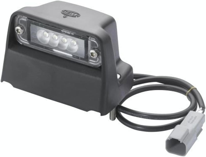 HELLA - Kennzeichenleuchte - LED - 24V - geschraubt/Anbau - Lichtscheibenfarbe: glasklar - Kabel: 20