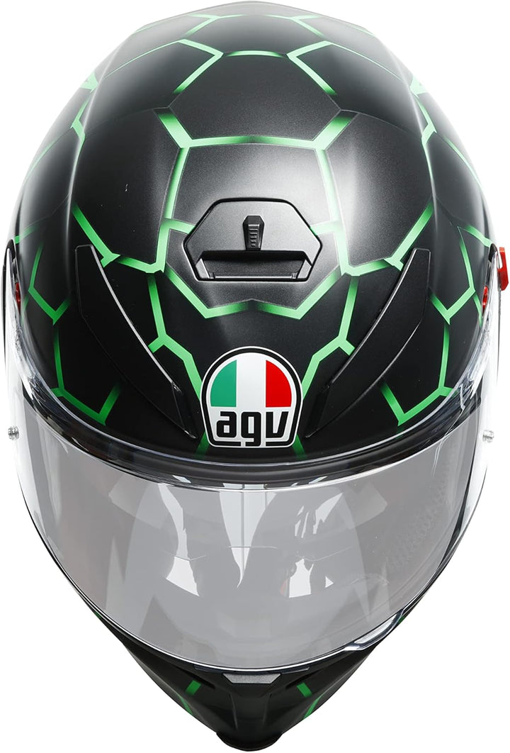 AGV Helm K5 S Vulcanum mit Sonnenblende, GREEN, L L Grün, L Grün