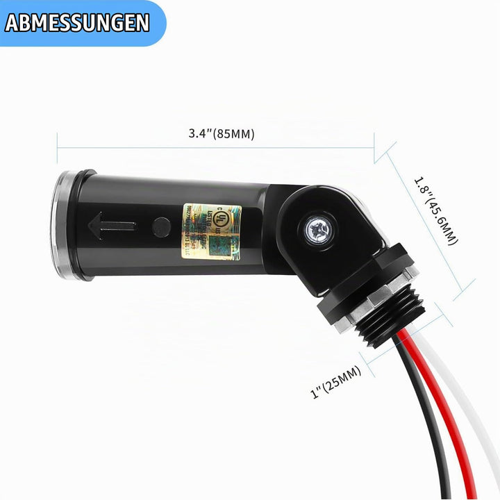 Greluma 2 Stk Dämmerungs- bis Morgendämmerungs-Fotozellen-Sensorschalter, fotoelektrischer Schalter,