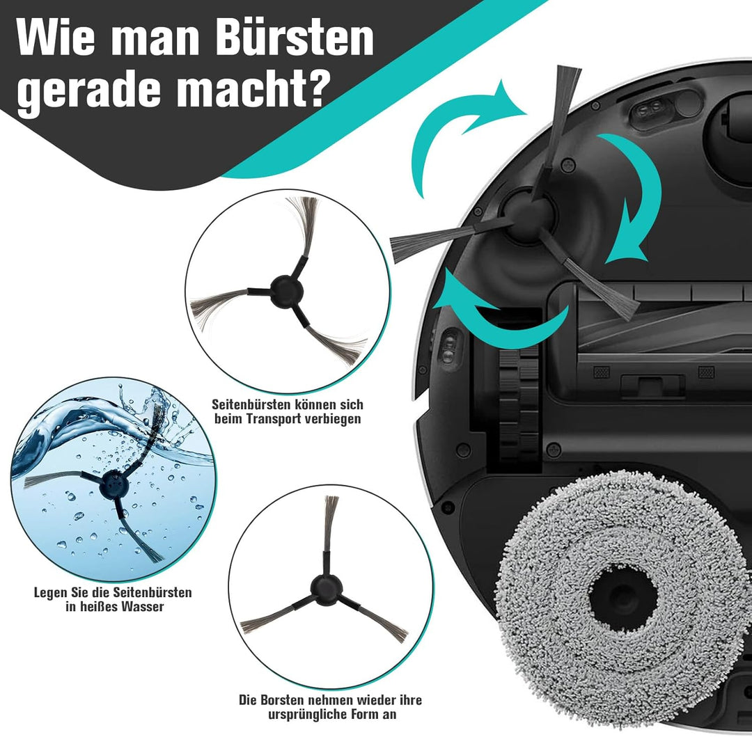 22 Stück Zubehörset für Dreame L10s Ultra Gen 2/L10s Pro Ultra Heat/Mova E30 Ultra/X30 Ultra, 1 Haup