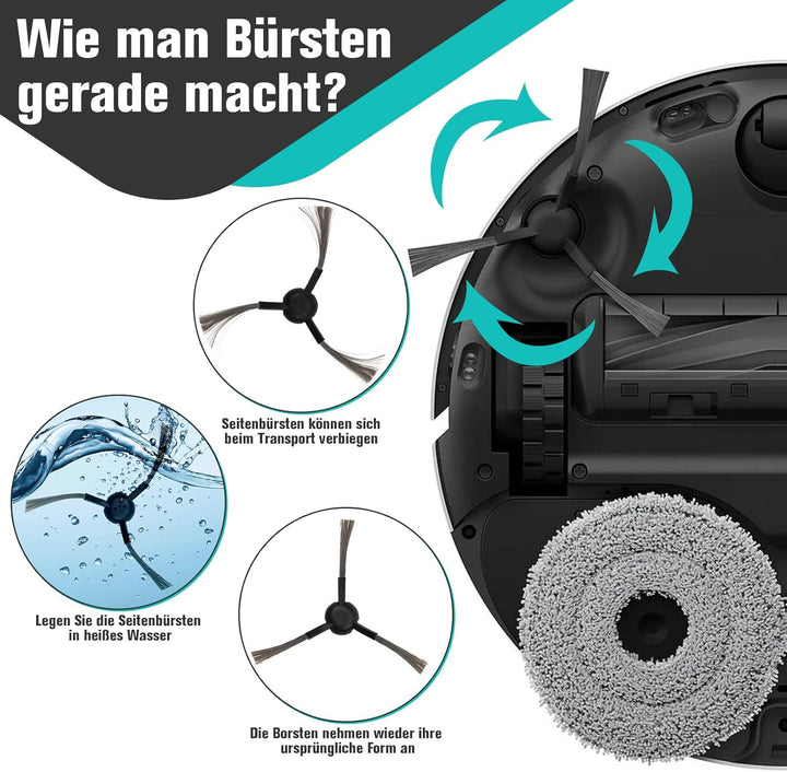 22 Stück Zubehörset für Dreame L10s Ultra Gen 2/L10s Pro Ultra Heat/Mova E30 Ultra/X30 Ultra, 1 Haup