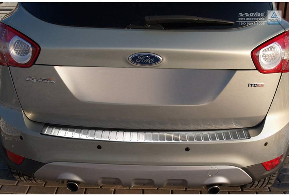 Avisa Spiegelschwarz Edelstahl Heckstossstangenschutz kompatibel mit Volkswagen Tiguan II inkl. Alls