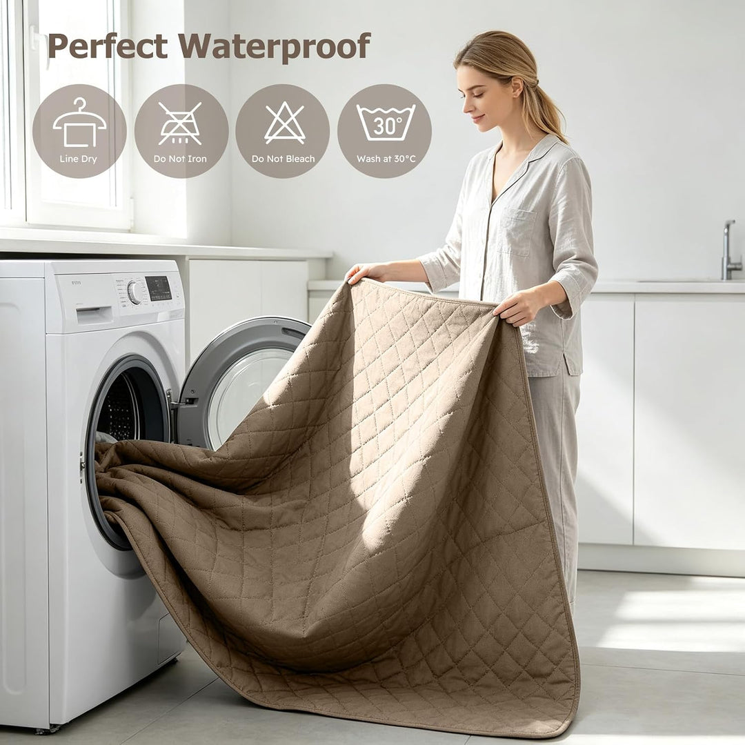 PETCUTE Sofabezug Sofaüberwurf Anti-Rutsch Sofa schonbezug wasserdichtes Sofabezüge Quilted Sofabezü