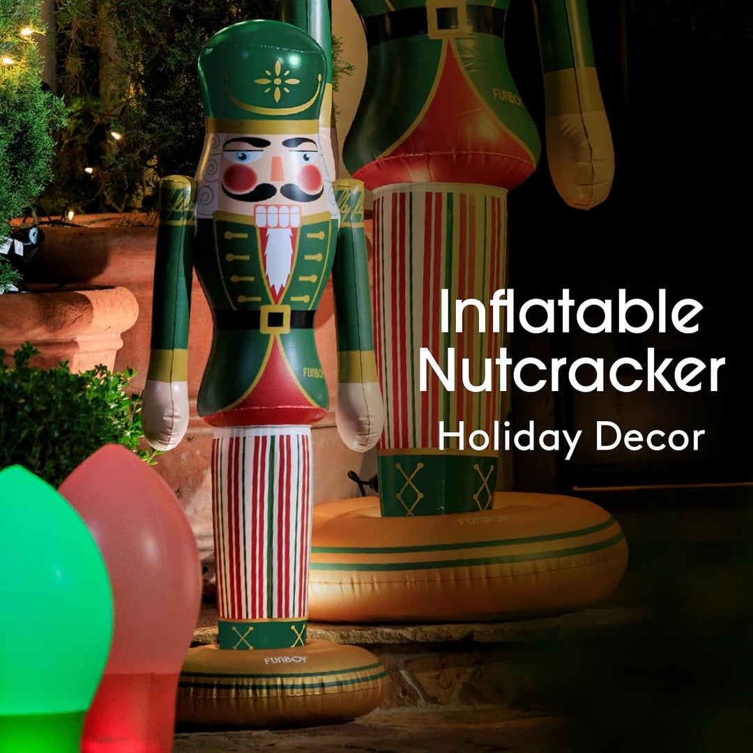 FUNBOY Riesiger aufblasbarer klassischer Nussknacker, Weihnachtsdekoration, für Innen- und Aussenber
