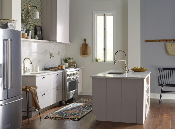 Moen S664NL Traditional Pot Filler Traditioneller Schwingarm Topffüller, Polierts Nickel, Polierts N