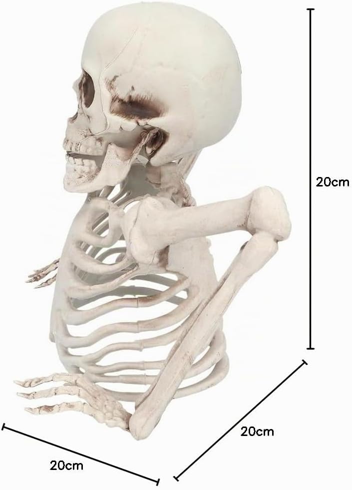 Boland 73214 - Skelett Dekoration, 20 cm, Deko für Halloween und Karneval, Party Deko