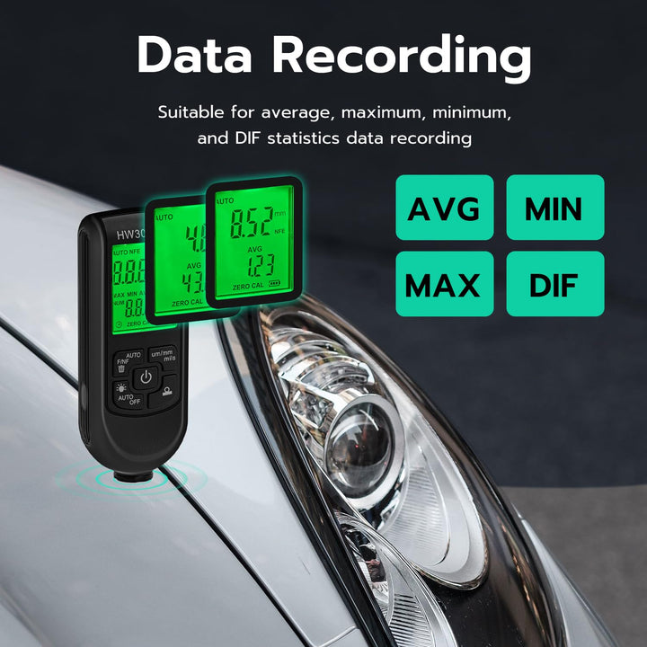Digitales Schichtdickenmessgerät, Lackmessgerät Auto mit Tragbarem Seil,0-2000 um Lackdickenmessgerä