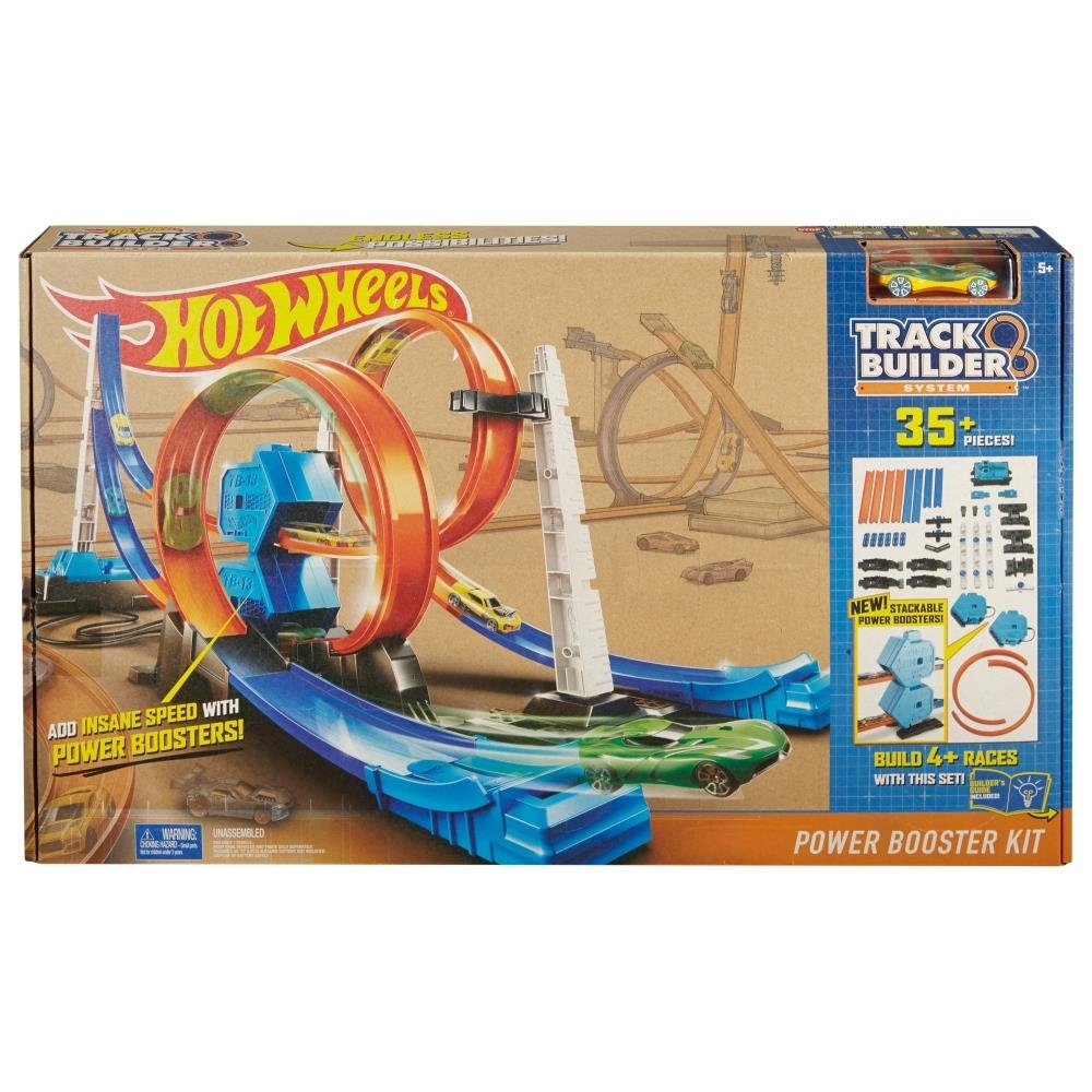 Mattel Hot Wheels DGD30 - Doppel-Booster Powerbahn, Spielbahn