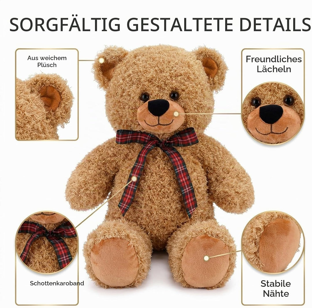 Bebamour Plüsch Bären Spielzeug Stofftierpuppe für Jungen und Mädchen Plüschspielzeug Geburtstagsges