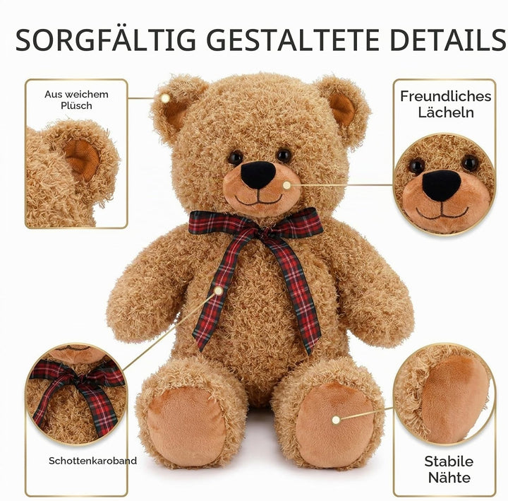 Bebamour Plüsch Bären Spielzeug Stofftierpuppe für Jungen und Mädchen Plüschspielzeug Geburtstagsges