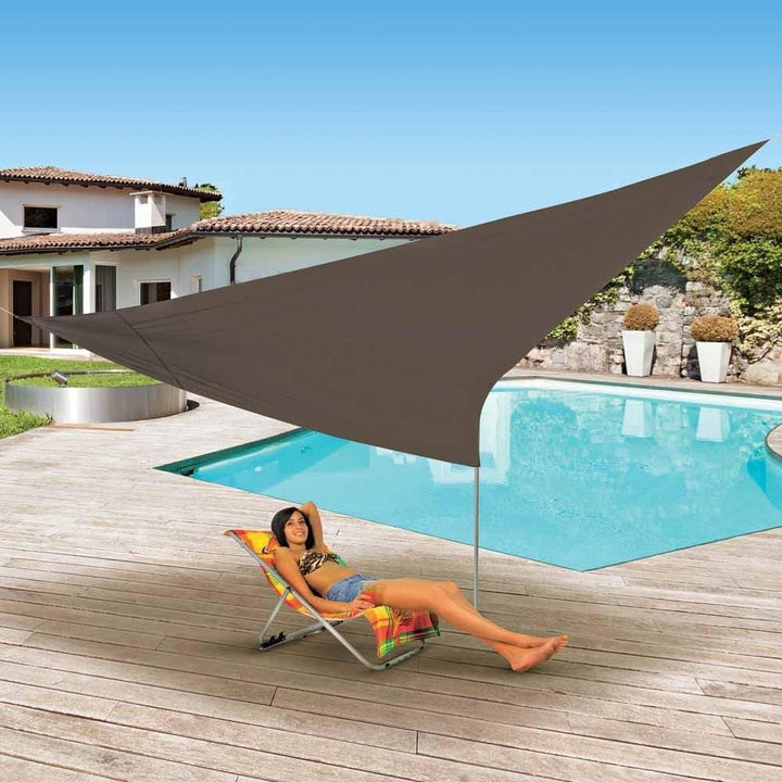 TERRE JARDIN - Sonnensegel, dreieckig, Rosa, 5 m 5 m Rosa