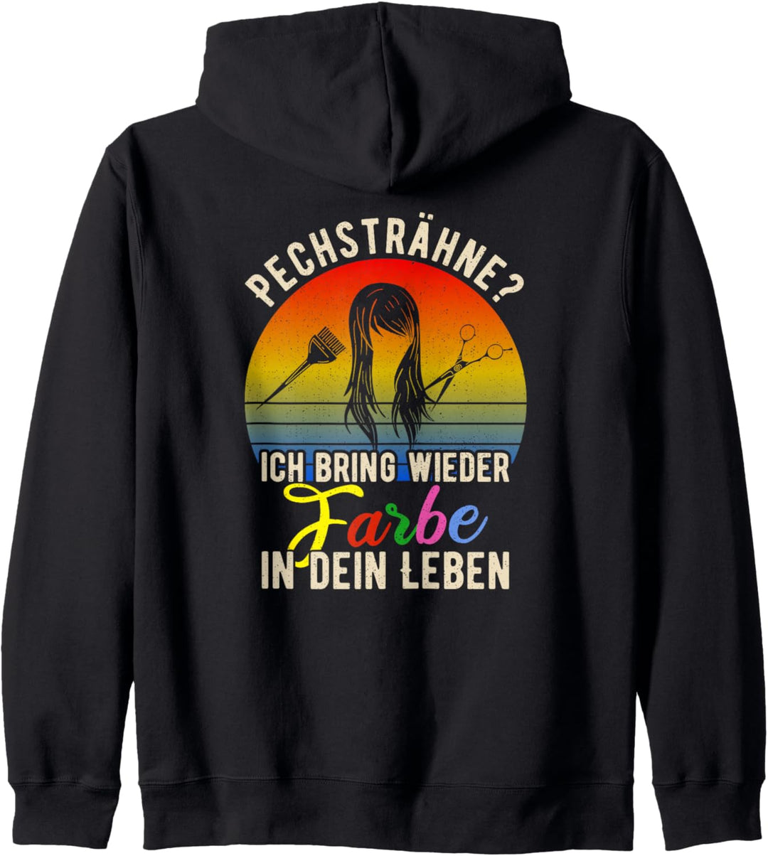 Lustiger Friseurin Friseur Spruch Vintage Hairstylist Kapuzenjacke
