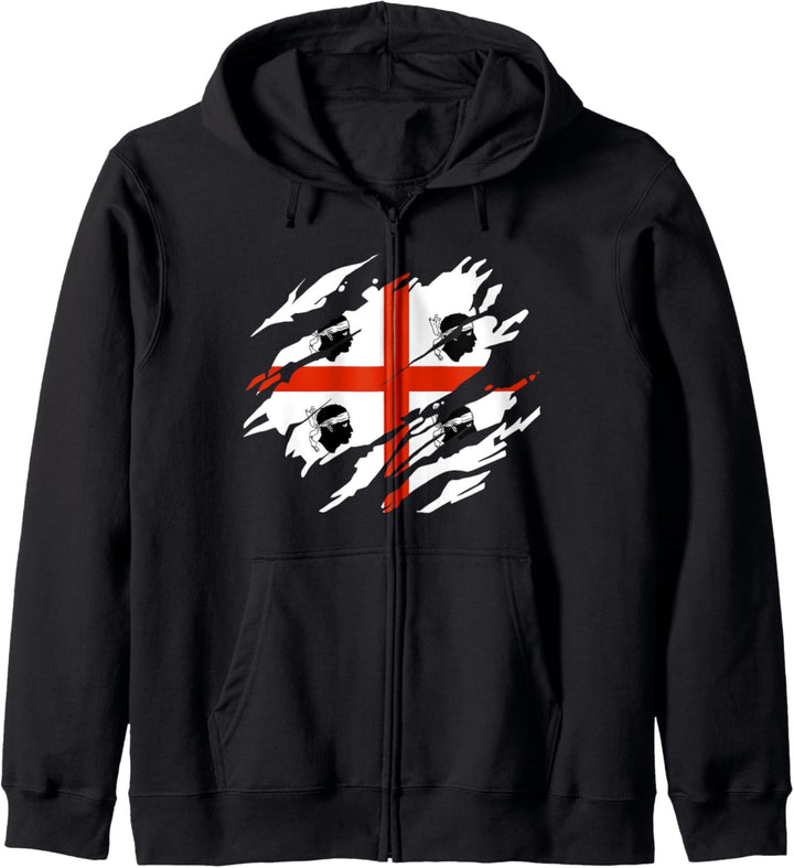 Sardinien Flagge Kapuzenjacke