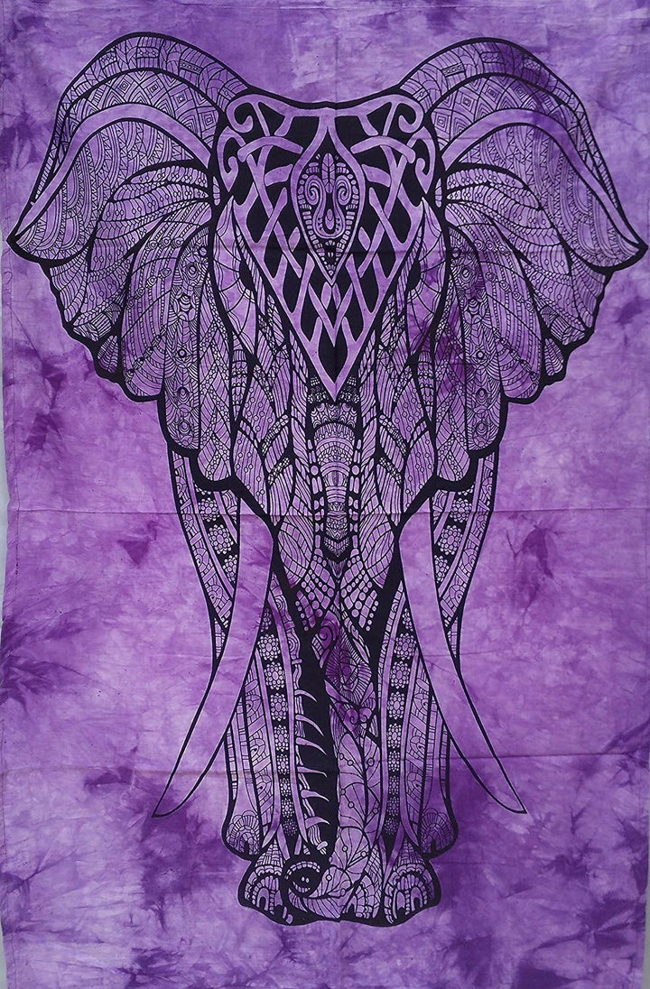 Sophia-Art Wandteppich, Hippie-Stil, Wandteppich, Wandteppich, kleine Wand, Elefant, Baum des Lebens