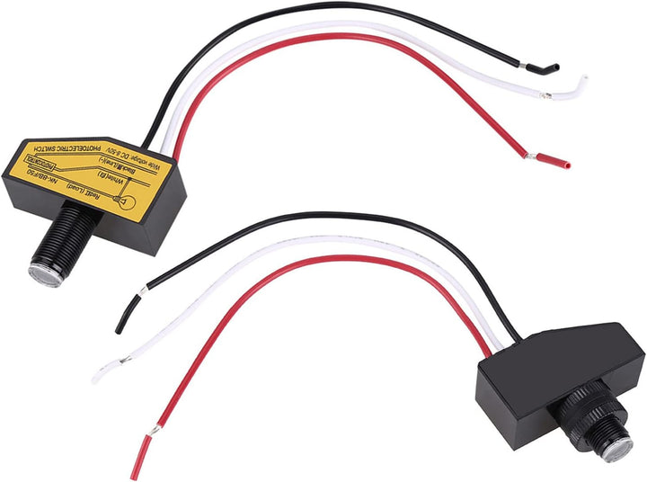 12V Lichtsensor, Dämmerungsschalter 12V, 12V 24V 36V 48V Fotozellenschalter, Mini-Lichtschaltsensor,