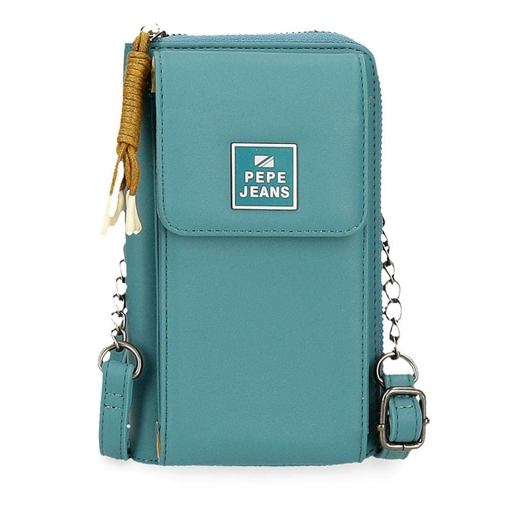 Pepe Jeans Bea Umhängetasche Handyhalter Blau 11x17,5x2,5 cm Kunstleder Bandolera Portamóvil Blau, B