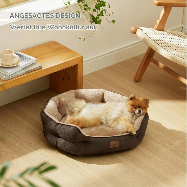 BEDSURE Katzenbett waschbar Katzen Bettchen - 63x53x20cm Katzenbett mit zweiseitig Innenkissen Katze