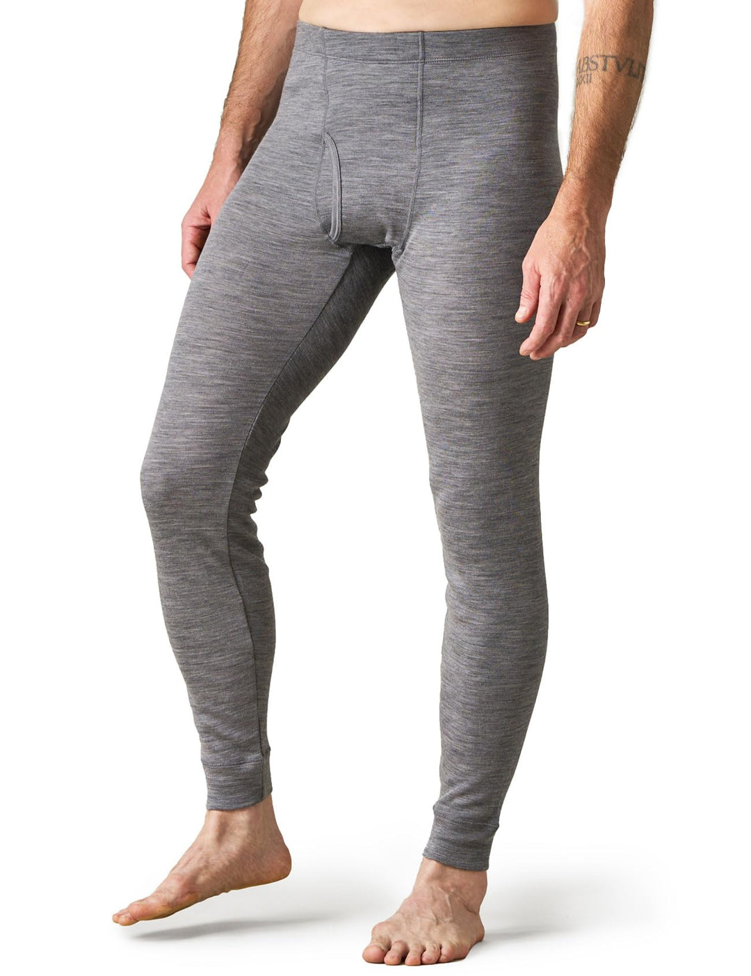 APASA Herren 100% Merinowolle Thermounterhosen, Premium Merino Wolle Unterhosen Thermounterwäsche (M