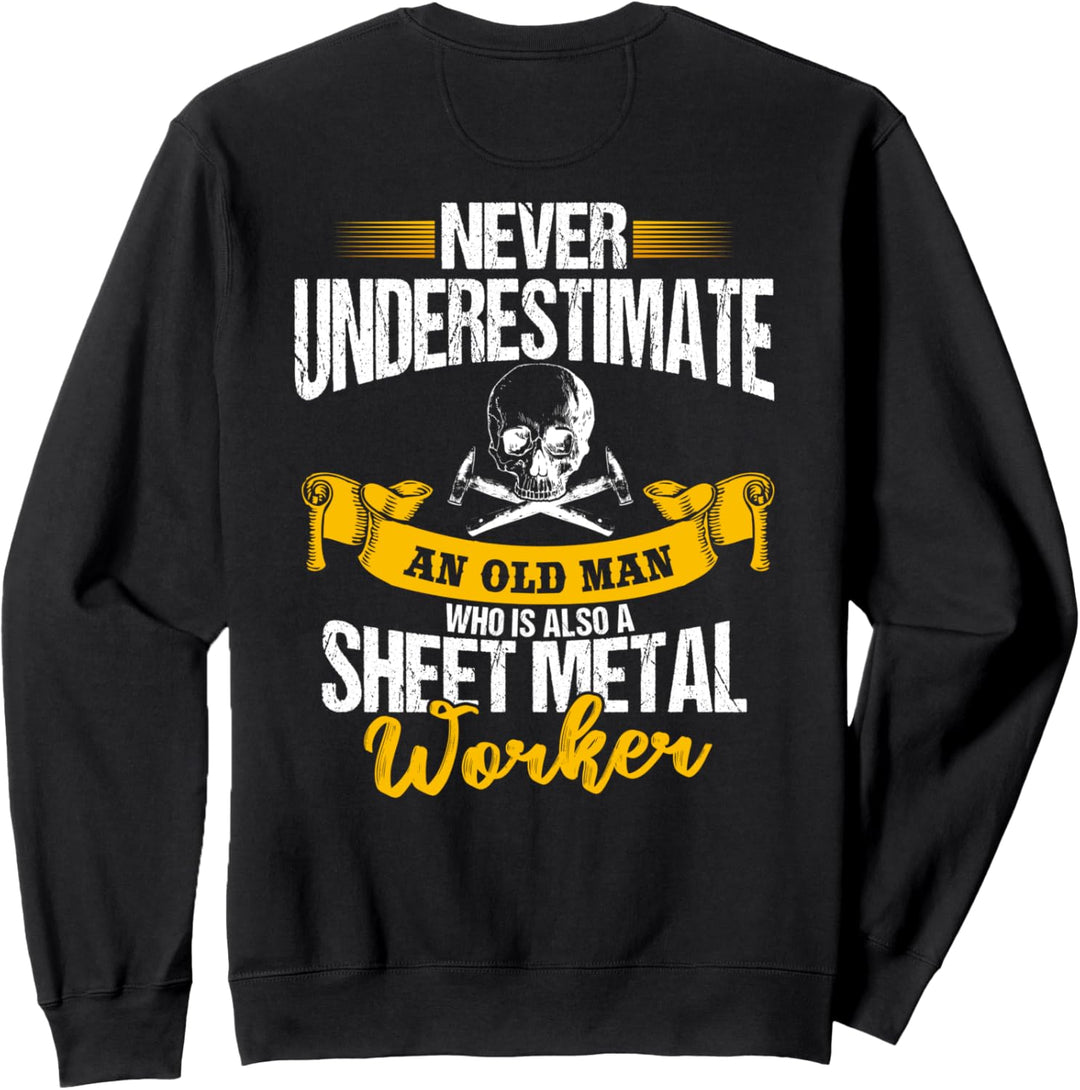 Blecharbeiter Geschenke Design auf der Rückseite des Hemdes Sweatshirt