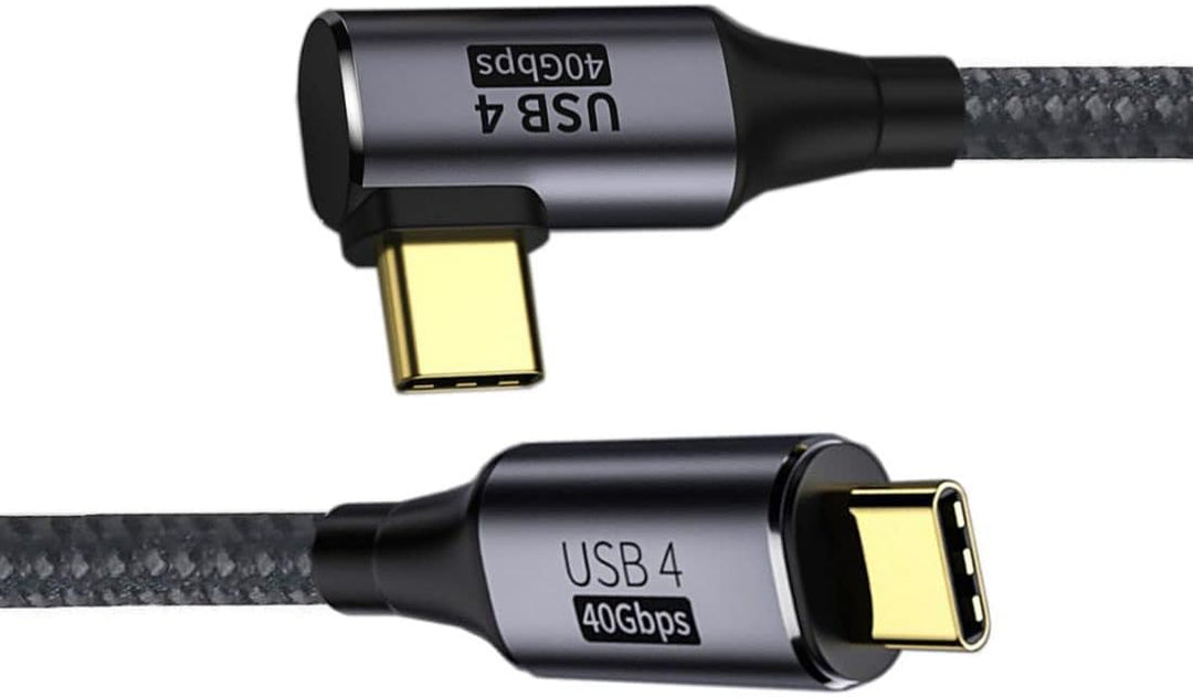 ChenYang CY 90 Grad abgewinkelt USB-C auf Type-C USB4 Kabel 40 Gbit/s mit 100W Aufladung UHD 8K 5K 4