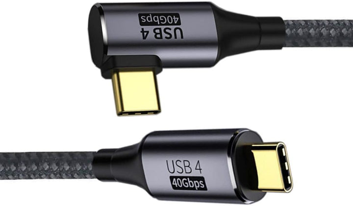 ChenYang CY 90 Grad abgewinkelt USB-C auf Type-C USB4 Kabel 40 Gbit/s mit 100W Aufladung UHD 8K 5K 4