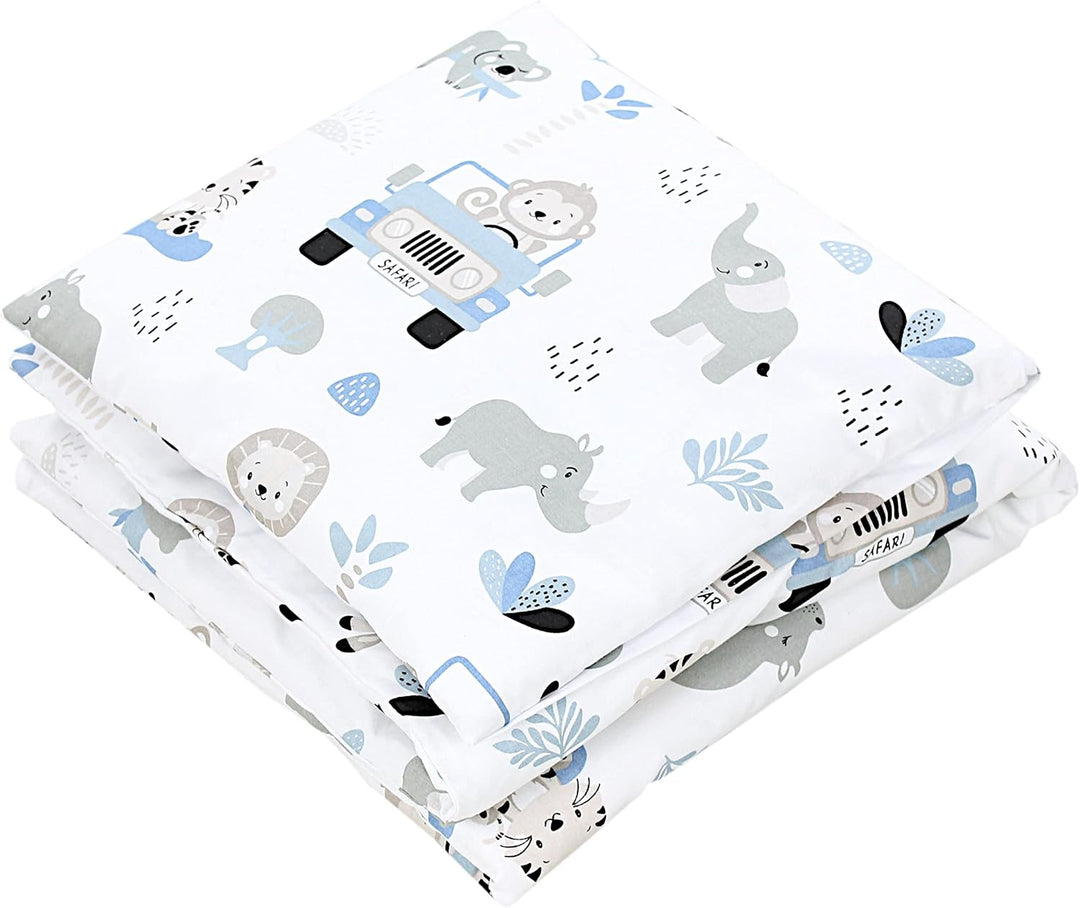 TupTam Wiegenset, Zoo Blau, 80x80 cm 80x80 cm Zoo Blau, 80x80 cm Zoo Blau