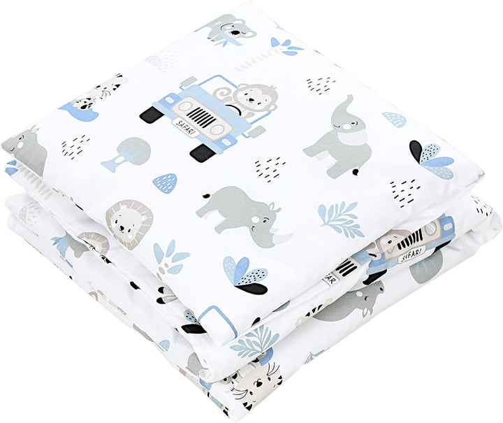 TupTam Wiegenset, Zoo Blau, 80x80 cm 80x80 cm Zoo Blau, 80x80 cm Zoo Blau