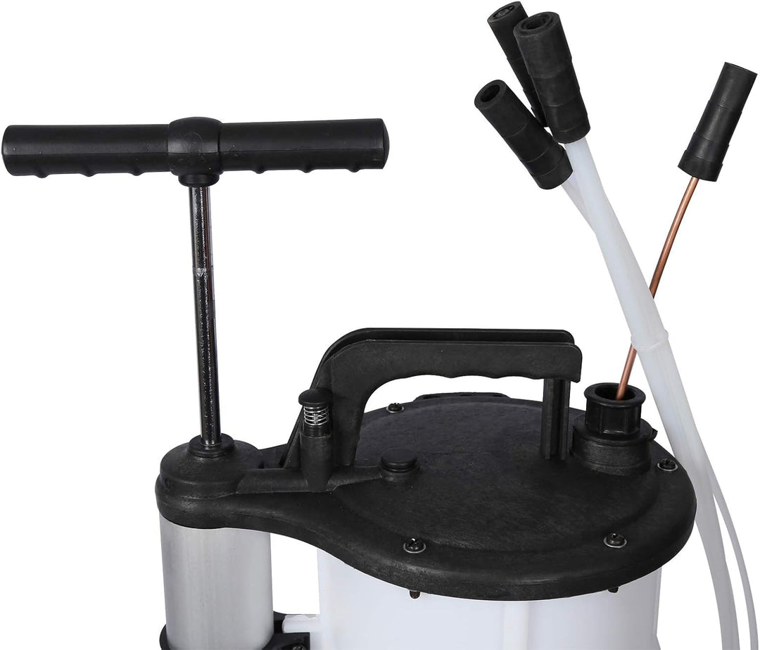 Wiltec Manueller Fluidextraktor mit 9 Liter Tank, Vakuumabsaugpumpe für Öl und andere Flüssigkeiten