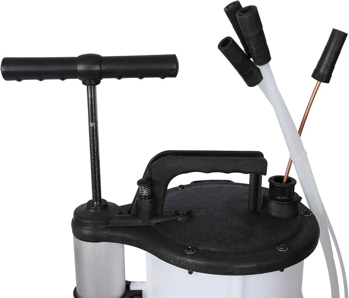 Wiltec Manueller Fluidextraktor mit 9 Liter Tank, Vakuumabsaugpumpe für Öl und andere Flüssigkeiten